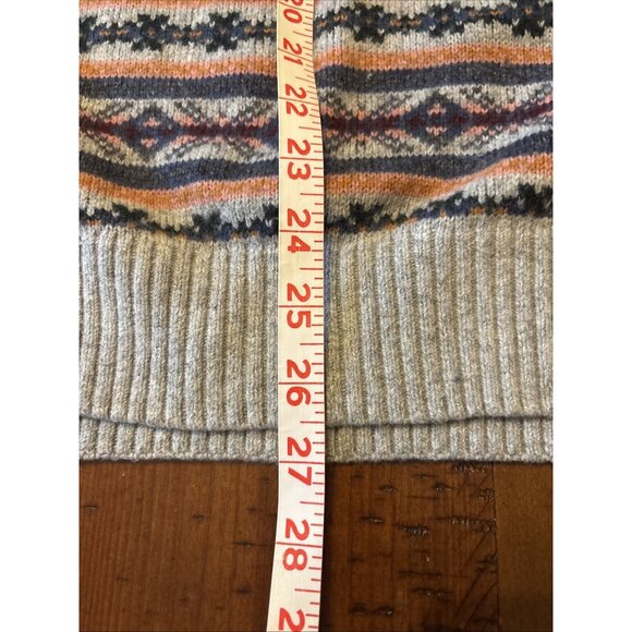 abercrombie fitch Gray & Orange Striped Sweater Men’s Size medium - Picture 5 of 7